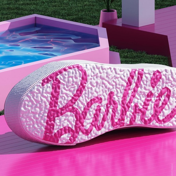 2790 Barbie Superga Classic White Pink Platform Canvas Sneaker - Picture 5 of 7